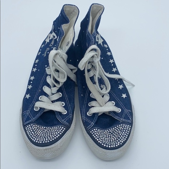 See Saw Couture Denim Dance Star Hightop Sneaker size 8 - Picture 3 of 7